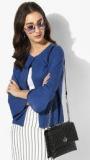 And Blue Solid Summer Jacket women