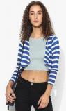 And Blue Striped Shrug Women