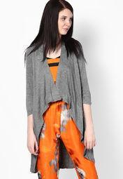 And D.Grey 3/4Th Sleeves Shrug Women