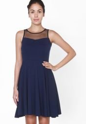 And Navy Blue Sleeve Less Dress Women