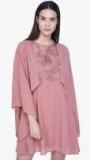 And Pink Coloured Embellished Shift Dress women