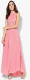 And Pink Coloured Embroidered Maxi Dress Women