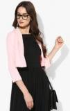 And Pink Solid Winter Jacket women