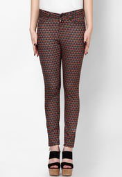 And Slim Fit Printed Trouser Women