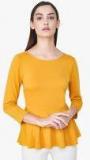 And Yellow Solid Blouse Women