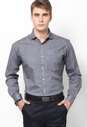 Andrew Hill Grey Filafil Full Sleeve Formal Shirt Men