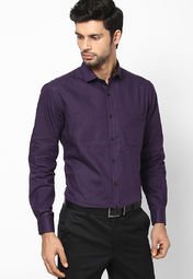 Andrew Hill Purple Filafil Full Sleeve Formal Shirt men