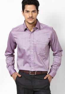 Andrew Hill Purple Solid Formal Shirt men