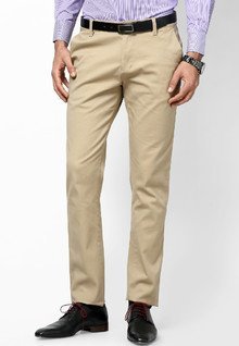 Andrew Hill Slim Fit Beige Formal Trouser men