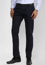 Andrew Hill Slim Fit Navy Blue Formal Trouser Men