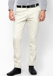 Andrew Hill Slim Fit Stone Formal Trouser Men