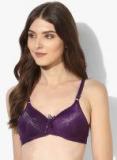 Angels Secret Purple Embellished Non Wired Padded Bra Women