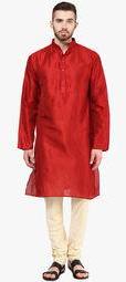 Angrakha Striped Red Kurta men