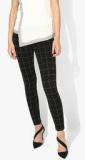 Annabelle By Pantaloons Black Checked Slim Fit Jeggings Women