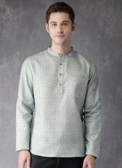 Anouk Green Printed Straight Kurta men