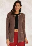 Anouk Maroon Self Pattern Shrug Women