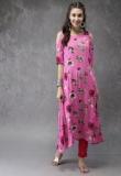 Anouk Pink Printed Kurta women