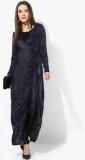 Antheaa Navy Blue Embellished Shrug Women