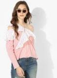 Antheaa Pink Striped Blouse Women