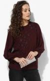 Antheaa Wine Embellished Blouse Women