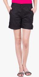 Ants Black Solid Shorts women