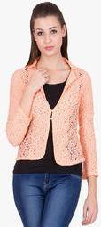 Ants Peach Solid Summer Jacket Women