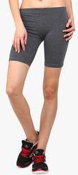 Appulse Charcoal Grey Solid Shorts women