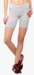 Appulse Grey Solid Shorts women