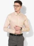 Arrow Beige Checked Slim Fit Formal Shirt Men