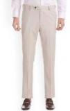 Arrow Beige Tapered Fit Self Design Formal Trouser Men