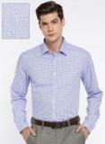 Arrow Blue & Purple Slim Fit Checked Formal Shirt Men