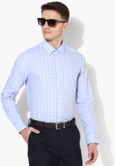 Arrow Blue Checked Slim Fit Formal Shirt men