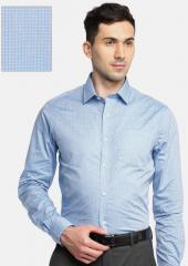 Arrow Blue Classic Slim Fit Checked Formal Shirt men