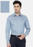 Arrow Blue Classic Slim Fit Self Design Formal Shirt Men