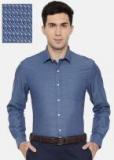 Arrow Blue Snug Slim Fit Self Design Formal Shirt Men