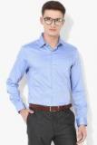 Arrow Blue Textured Regular Fit Formal Shirt Men