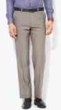 Arrow Brown Self Design Slim Fit Formal Trouser men