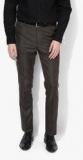 Arrow Brown Solid Regular Fit Formal Trouser men