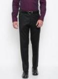 Arrow Charcoal Grey Smart Regular Fit Solid Formal Trousers Men