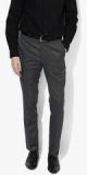 Arrow Grey Melange Solid Regular Fit Formal Trouser Men