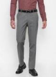 Arrow Grey Smart Fit Autoflex Regular Fit Solid Formal Trousers Men