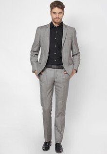 Arrow Grey Solid Slim Fit Suit men