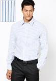 Arrow Light Blue Striped Regular Fit Formal Shirt Men