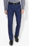 Arrow New York Blue Solid Tapered Fit Formal Trouser Men