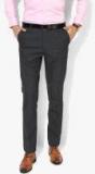 Arrow New York Charcoal Striped Slim Fit Formal Trouser Men