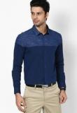 Arrow New York Navy Blue Formal Shirt Men