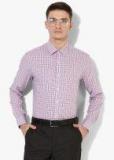 Arrow Peach Checked Slim Fit Formal Shirt Men