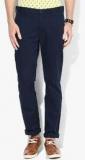 Arrow Sports Navy Blue Solid Slim Fit Chinos men