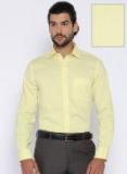 Arrow Yellow Regular Fit Solid Formal Shirt Men