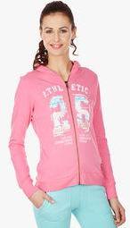 As Original By American Swan Pink Printed Hoodie Women